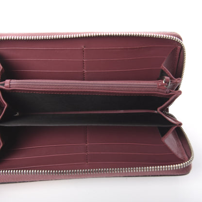 Gucci GG Supreme Monogram Blooms Zip Around Wallet Beige Multicolor Dry Rose 4 of 5