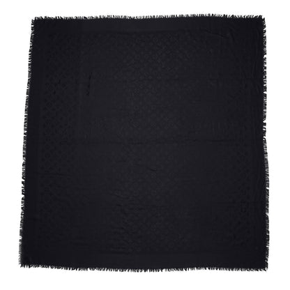 Louis Vuitton Silk Wool Monogram Shawl Black 1 of 3