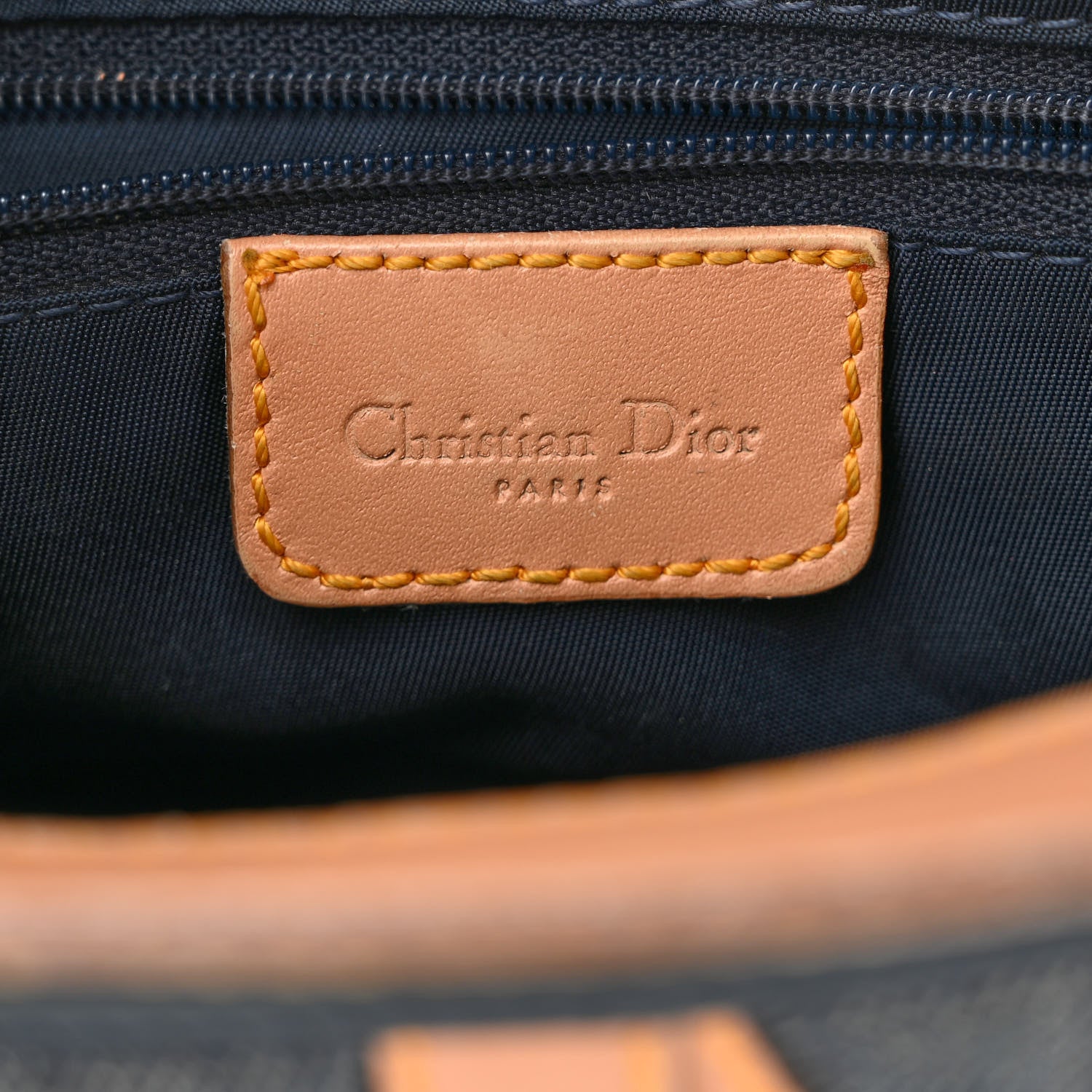Christian Dior Denim Calfskin Saddle Bag Blue 6 of 14