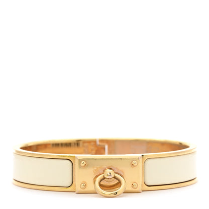 Hermes Enamel Clic Anneau Bracelet PM Craie 1 of 5