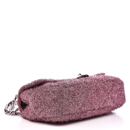 Chanel Lurex Knit Medium Pluto Glitter Flap Pink 4 of 11
