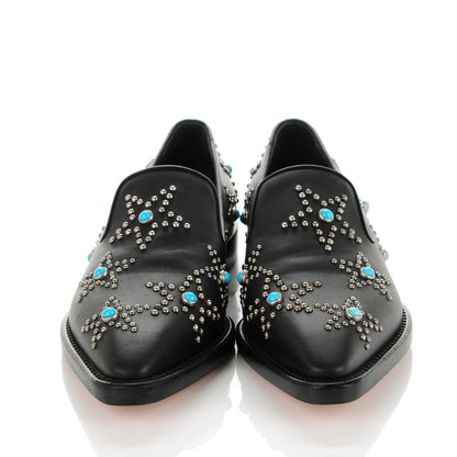 Valentino Garavani Nappa Star Studded Cabochon Loafers 35 Black 2 of 9