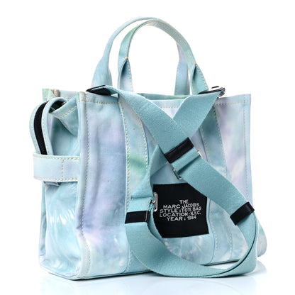Marc Jacobs Cotton Canvas Tie Dye Medium The Traveler Tote Bag Blue Multi 3 of 16