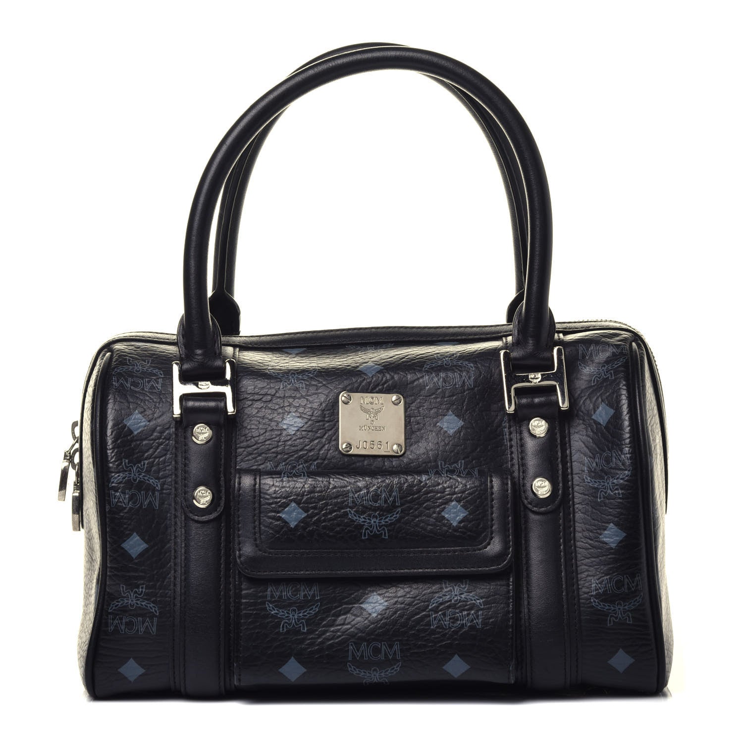 MCM Visetos Small Boston Bag Black 2 of 17