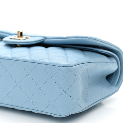 Chanel Caviar Quilted Small Double Flap Light Blue 10 of 10
