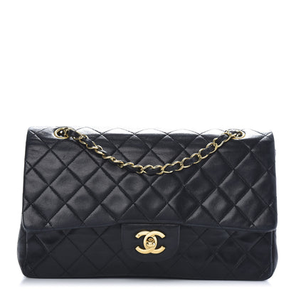 Chanel Lambskin Quilted Medium Double Flap Black 1 of 11