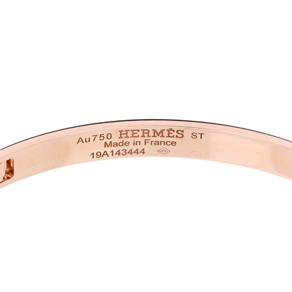Hermes 18K Rose Gold Diamond PM H D'Ancre Bracelet ST 3 of 4