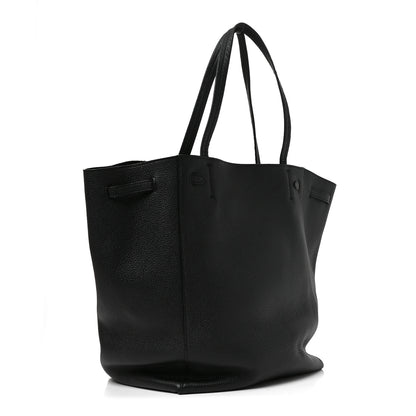 Celine Soft Grained Calfskin Medium Belt Cabas Phantom Black 3 of 9