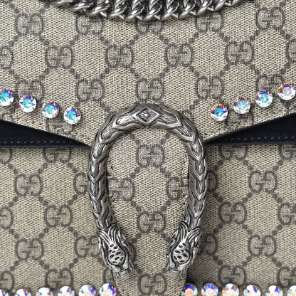 Gucci GG Supreme Monogram Crystal Small Dionysus Shoulder Bag Black 8 of 14
