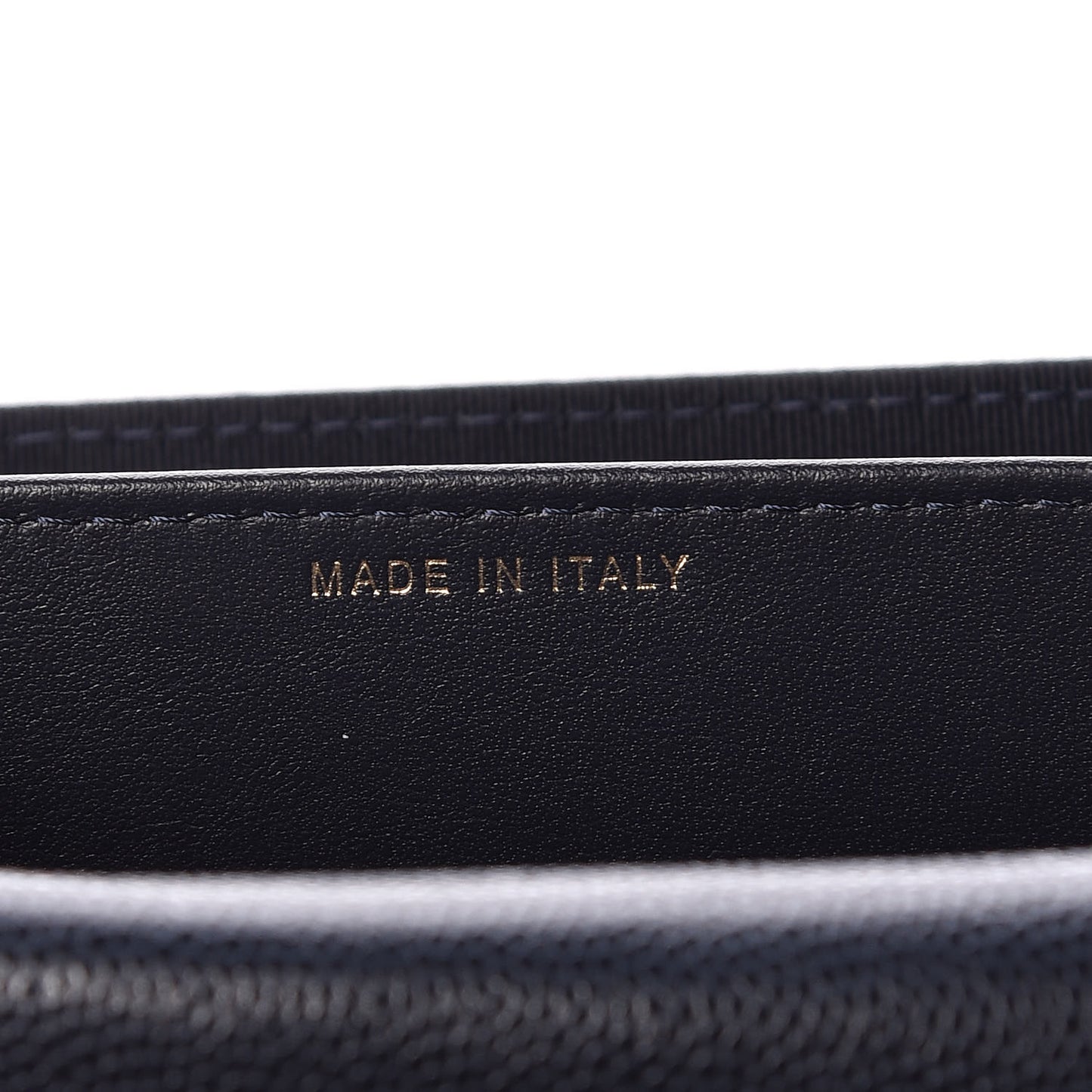 Caviar Quilted Flap Card Holder Wallet Navy