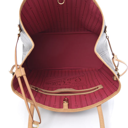 Louis Vuitton Monogram My LV Heritage Neverfull MM Fuchsia White 5 of 14