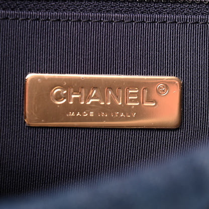 Chanel Denim Quilted Large Chanel 19 Flap Blue 6 of 9