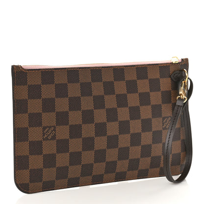 Louis Vuitton Damier Ebene Neverfull MM GM Pochette Rose Ballerine 3 of 9