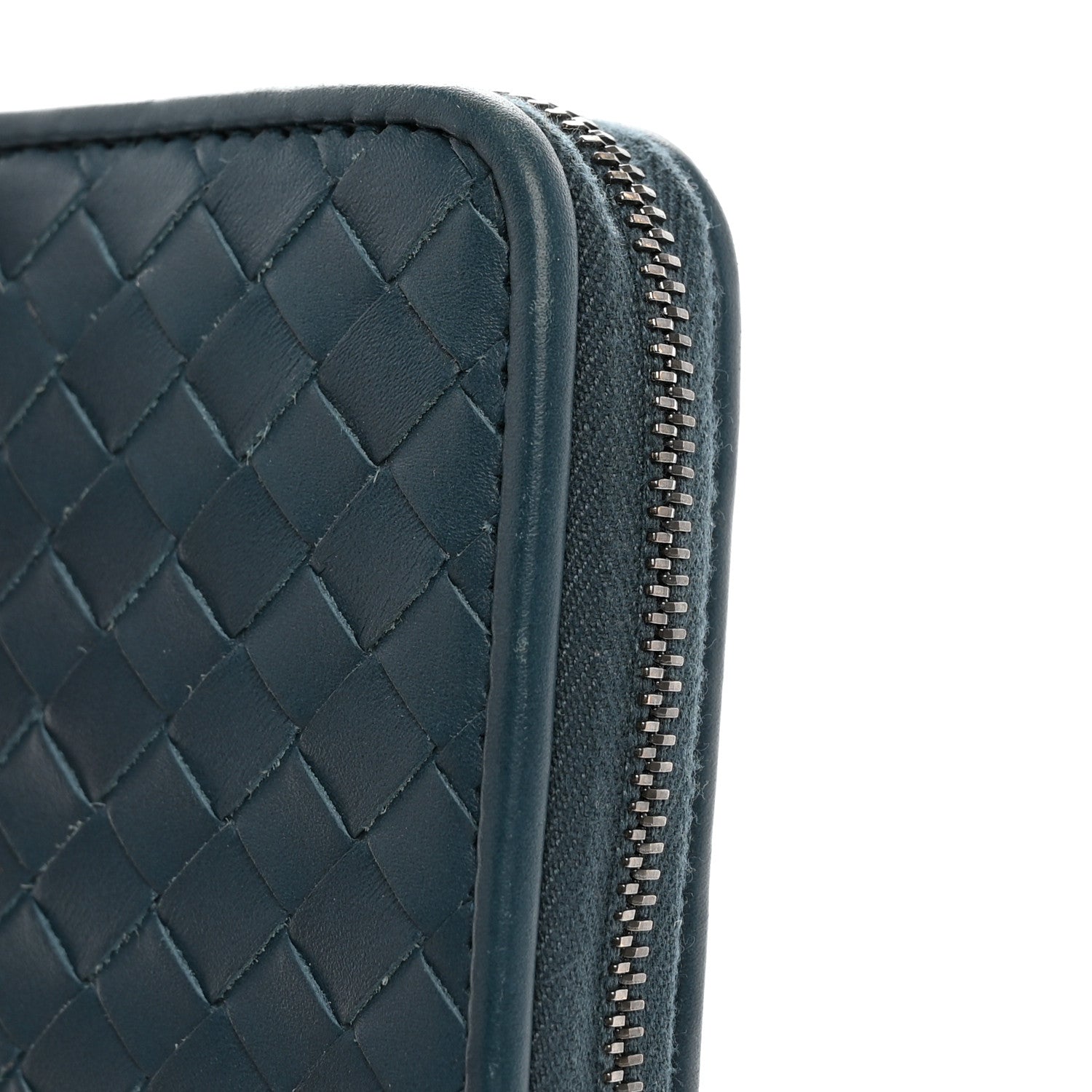 Bottega Veneta Nappa Intrecciato Zip Around Wallet Blue 21 of 21