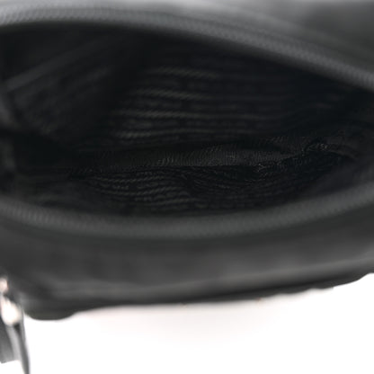 Prada Tessuto Nylon Saffiano Vertical Wristlet Pouch Black 5 of 6