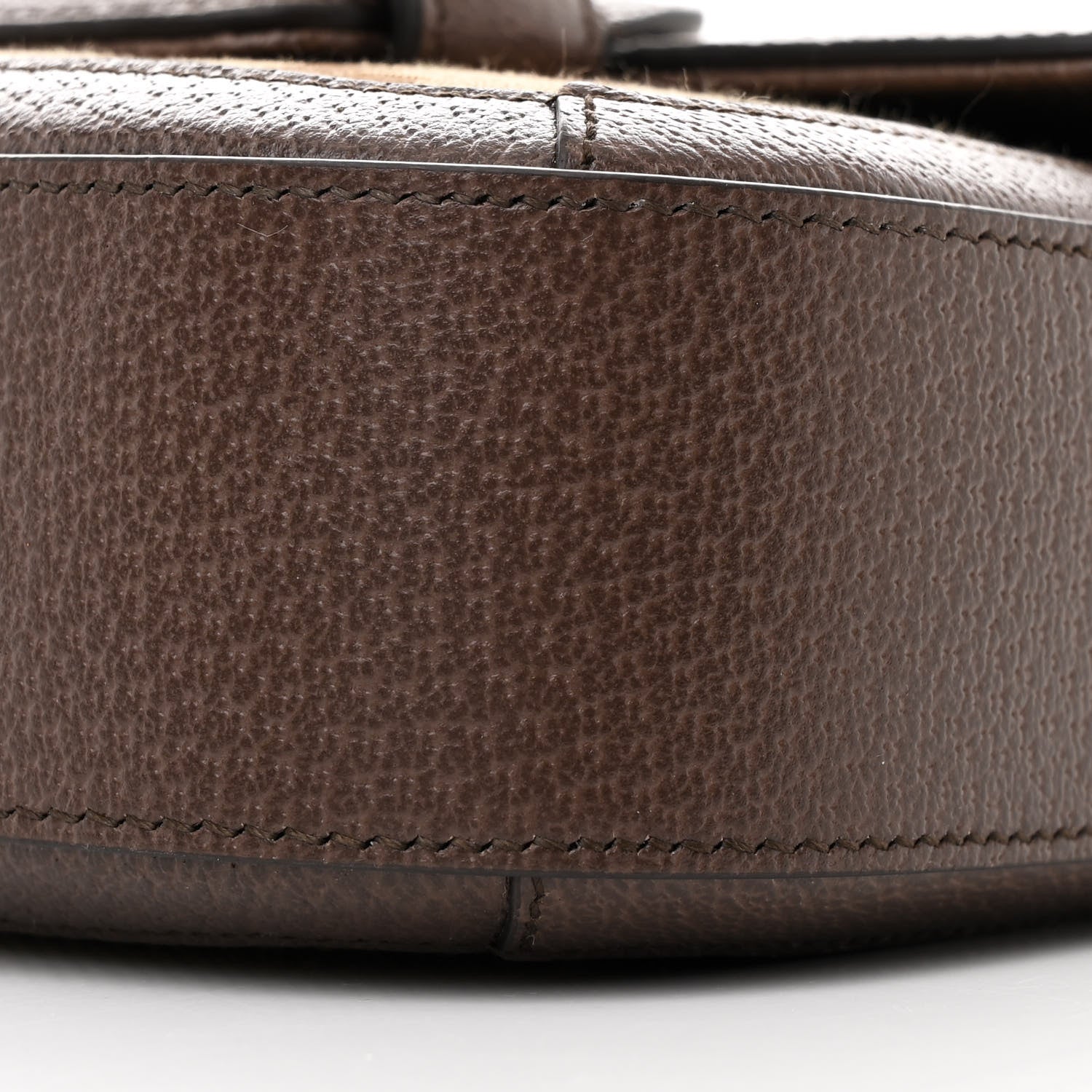 Gucci Monogram Jumbo GG Textured Dollar Calfskin Web Mini Horsebit 1955 Shoulder Bag Camel Ebony New Acero 10 of 12