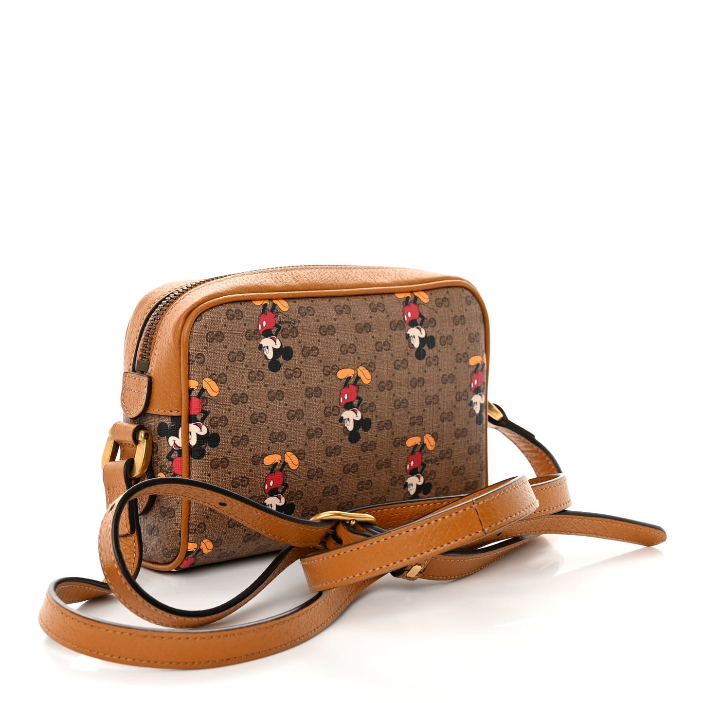 X DISNEY Mini Vintage GG Supreme Monogram Mickey Mouse Shoulder Bag Beige Vintage Sun Oil