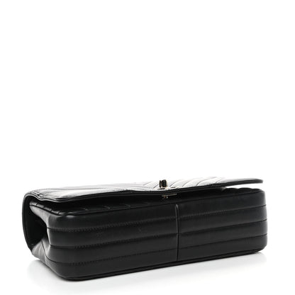 Chanel Calfskin Chevron Quilted Small Statement Flap Black 3 of 4