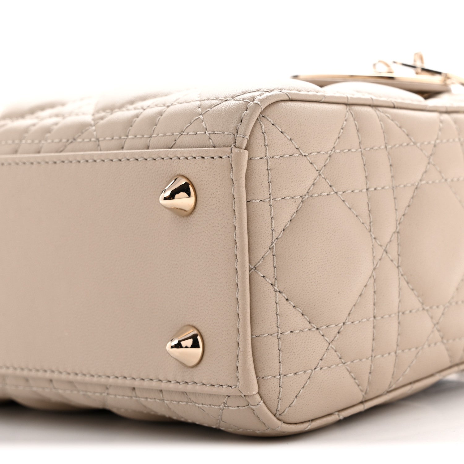 Christian Dior Lambskin Cannage Small My ABCDior Lady Dior Beige 10 of 11