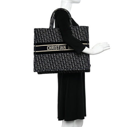Christian Dior Oblique Velvet Large Book Tote Blue Multicolor 2 of 11