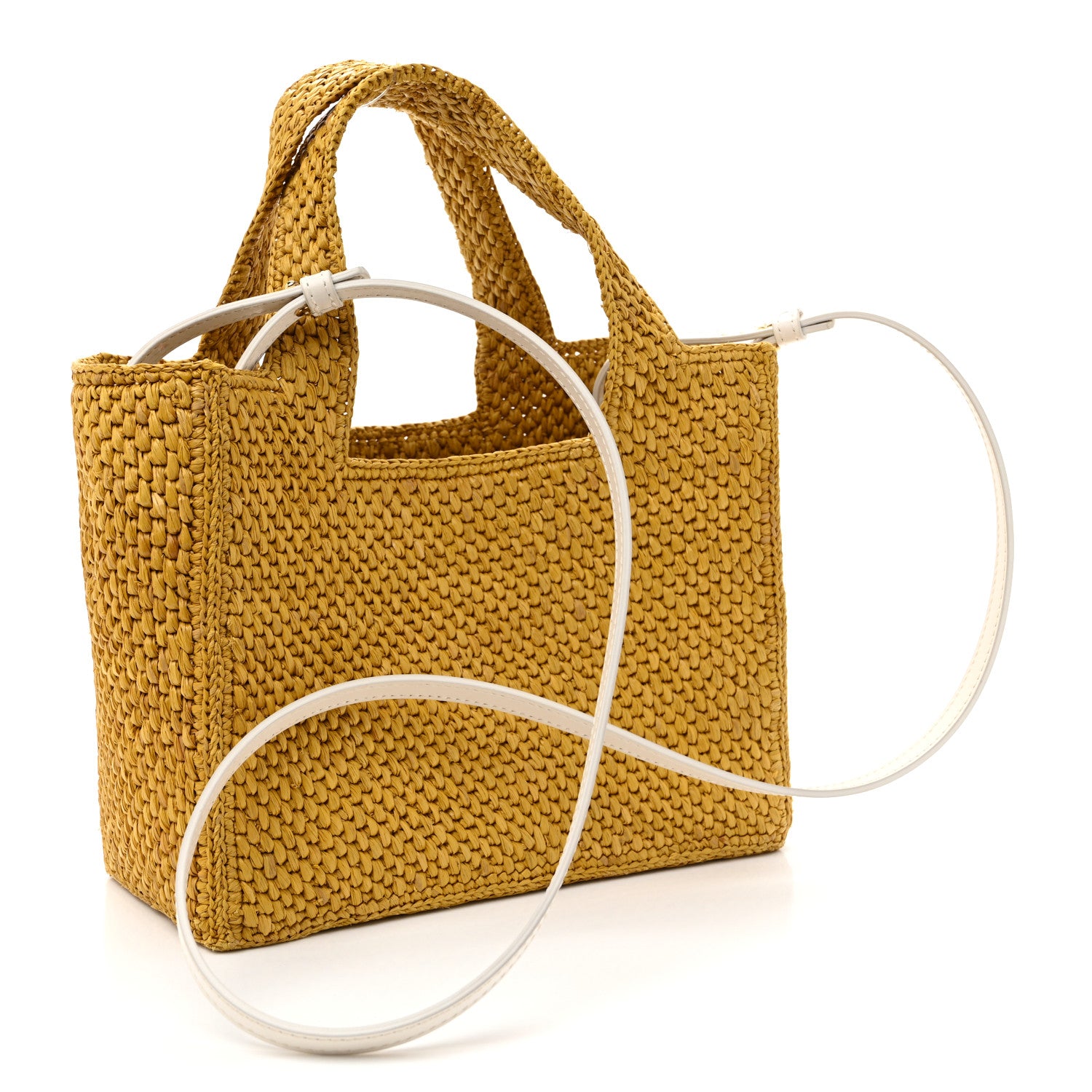 Loewe X PAULA'S IBIZA Raffia Font Tote Ochre 3 of 10
