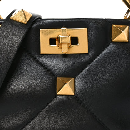 Valentino Garavani Nappa Mini Roman Stud The Handle Bag Black 7 of 9