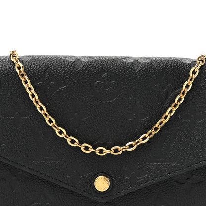 Louis Vuitton Empreinte Pochette Felicie Chain Wallet Black 10 of 14