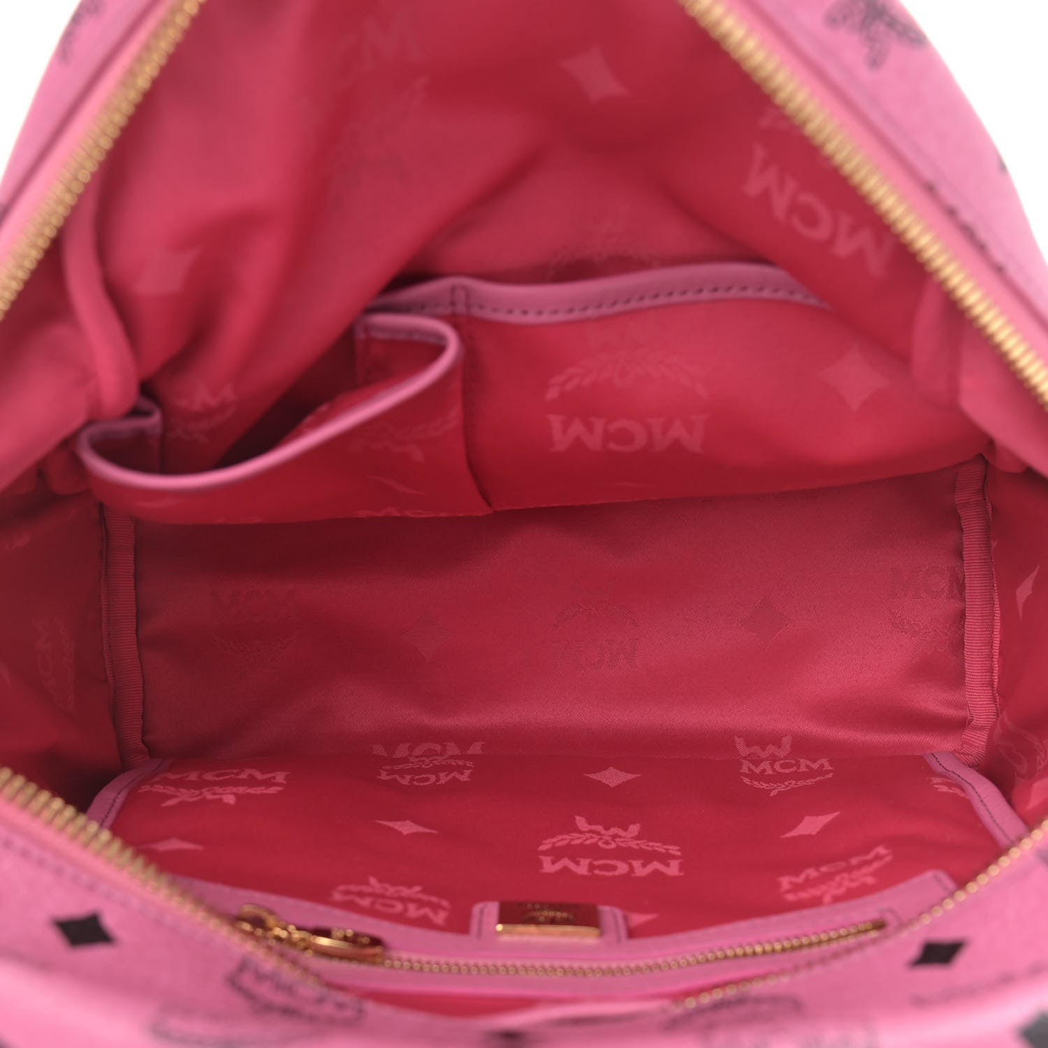 MCM Visetos Studded Small Dual Stark Backpack Pink 6 of 11