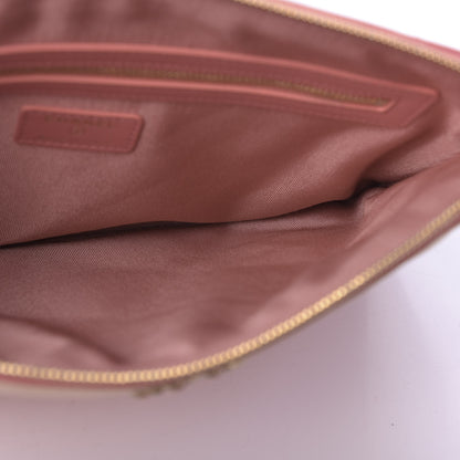 Chanel Iridescent Calfskin Quilted Large 19 Pouch Pink 5 of 10