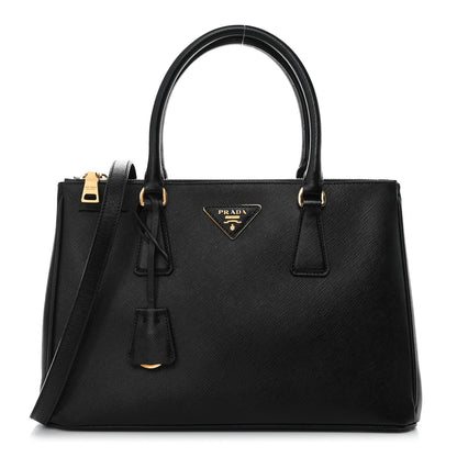 Prada Saffiano Small Galleria Double Zip Tote Black 1 of 4