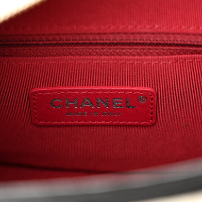 Chanel Aged Calfskin Quilted Small Gabrielle Hobo Black White 7 of 10