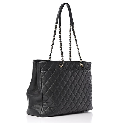 Chanel Caviar Quilted Large Shopping Tote Black 3 of 12