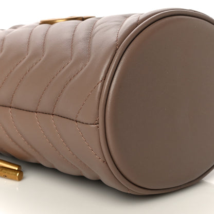 Gucci Calfskin Matelasse Mini GG Marmont 2.0 Bucket Bag Porcelain Rose 8 of 9