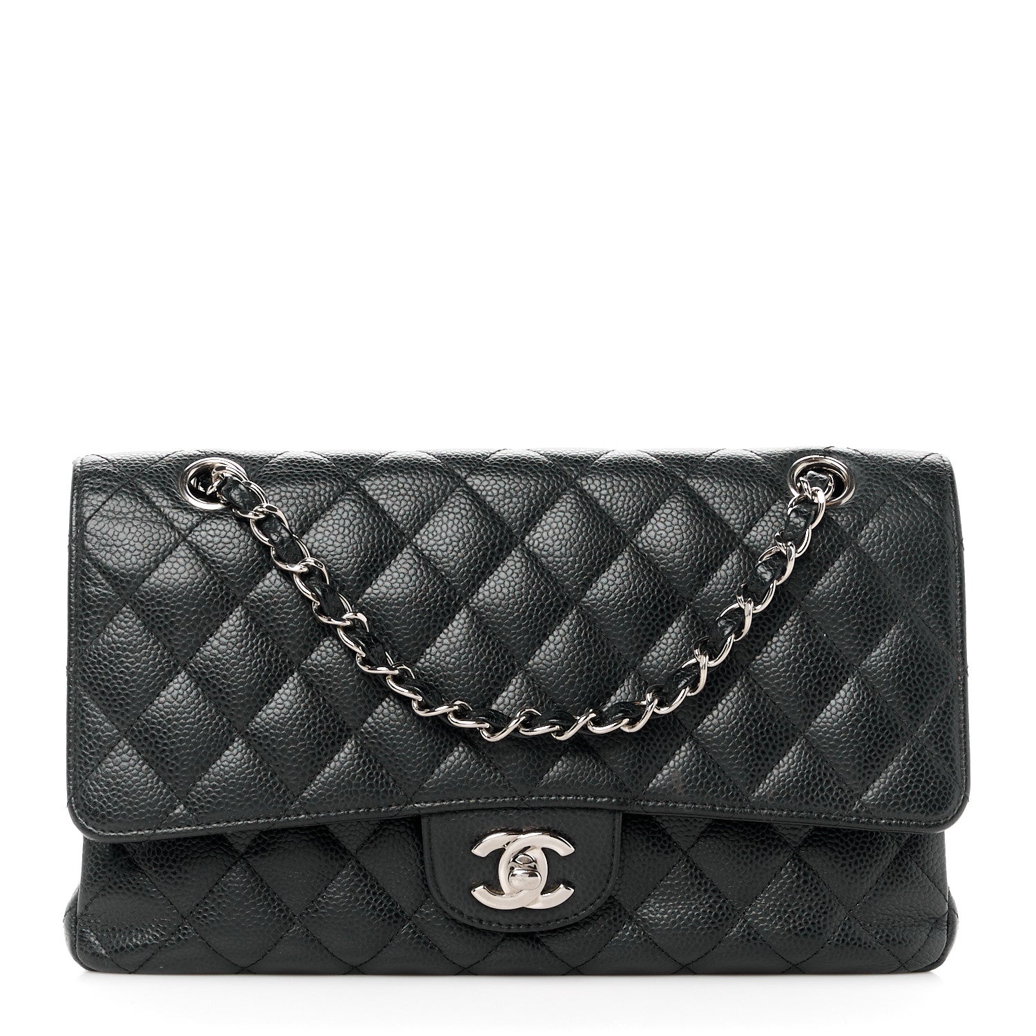 Chanel Caviar Quilted Medium Double Flap Black 1 of 11