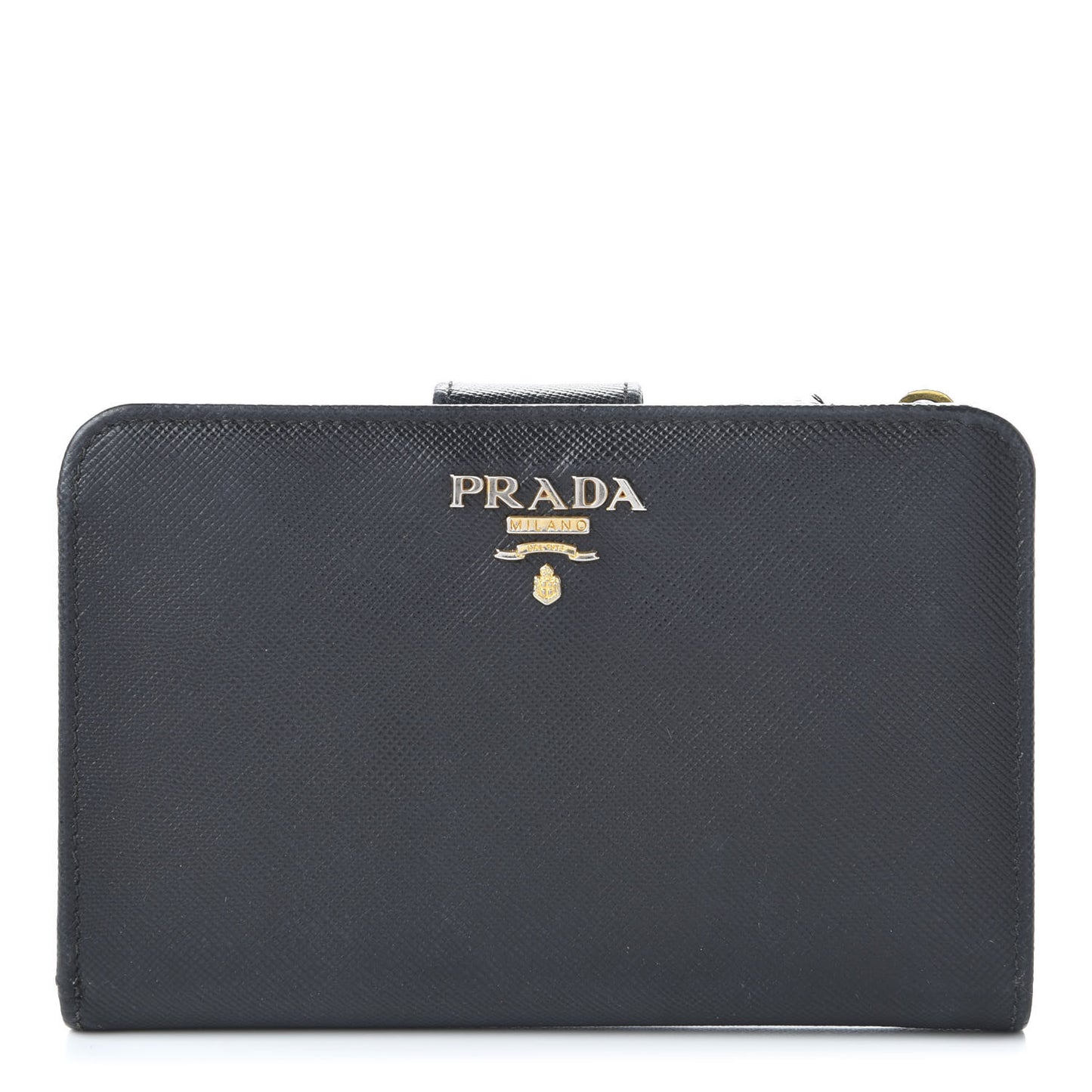 Saffiano Metal Compact Wallet Black