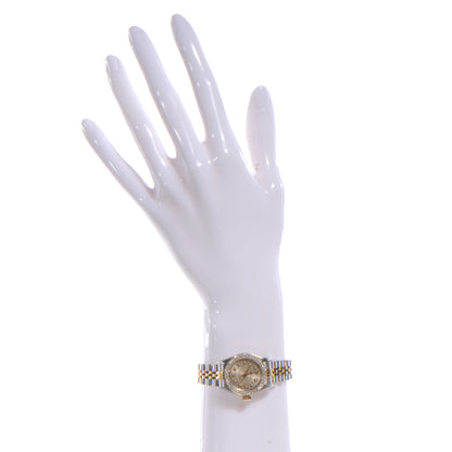 Rolex Stainless Steel 18K Yellow Gold Diamond Oyster Perpetual Watch 2 of 6