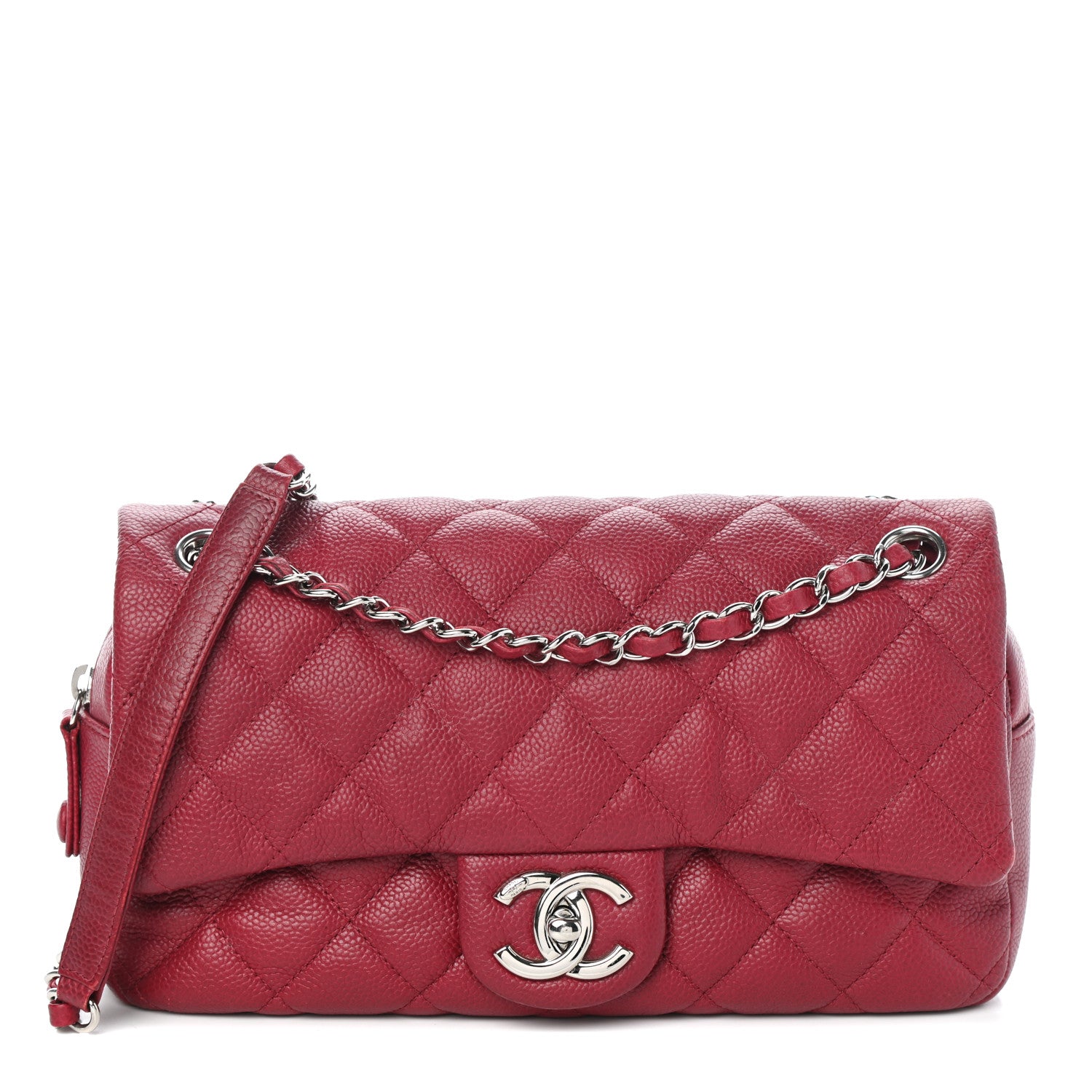 Chanel Caviar Quilted Medium Easy Flap Red 1 of 10