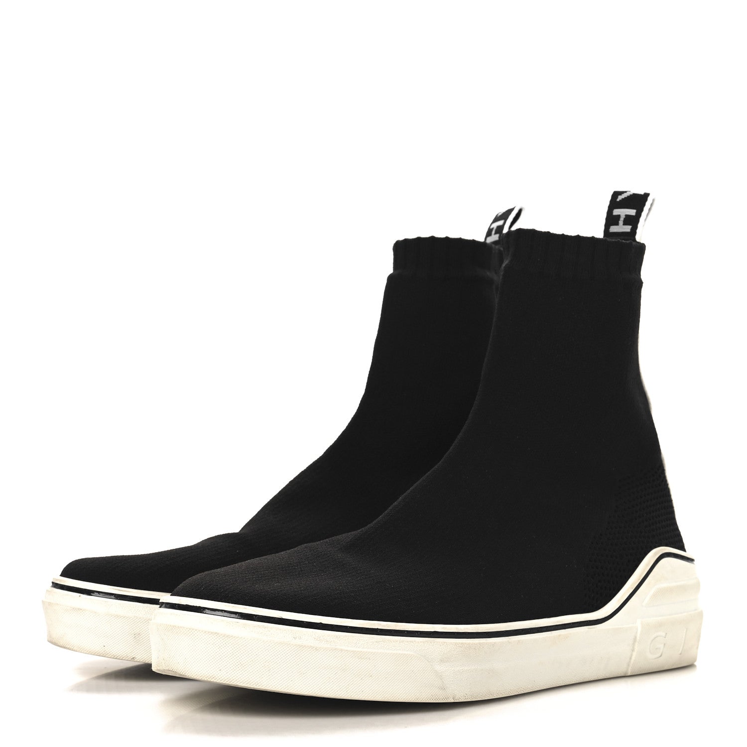 Givenchy Technical Canvas Knit Mens George V Sock Sneakers 40 Black 4 of 7