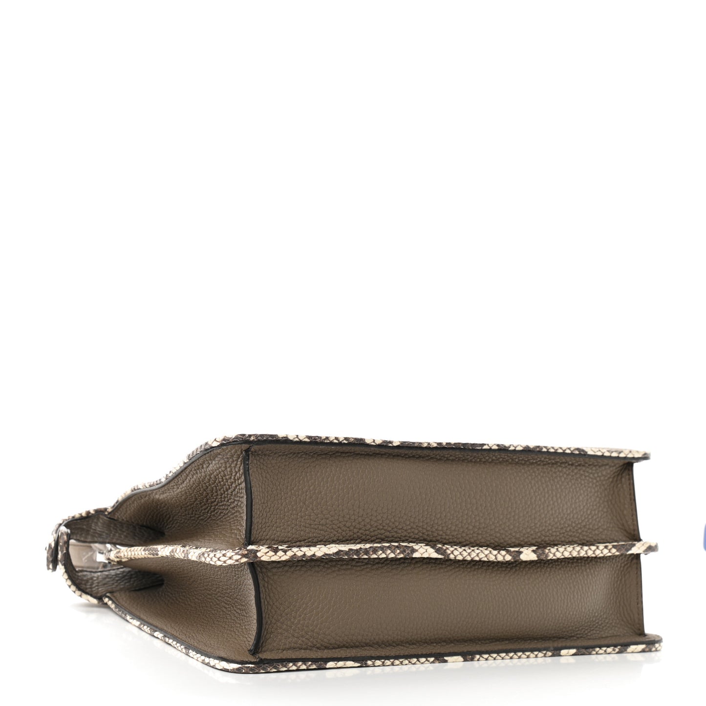 Cuoio Romano Elaphe Chamois Python Print Medium Peekaboo I SEE U Satchel Tartufo