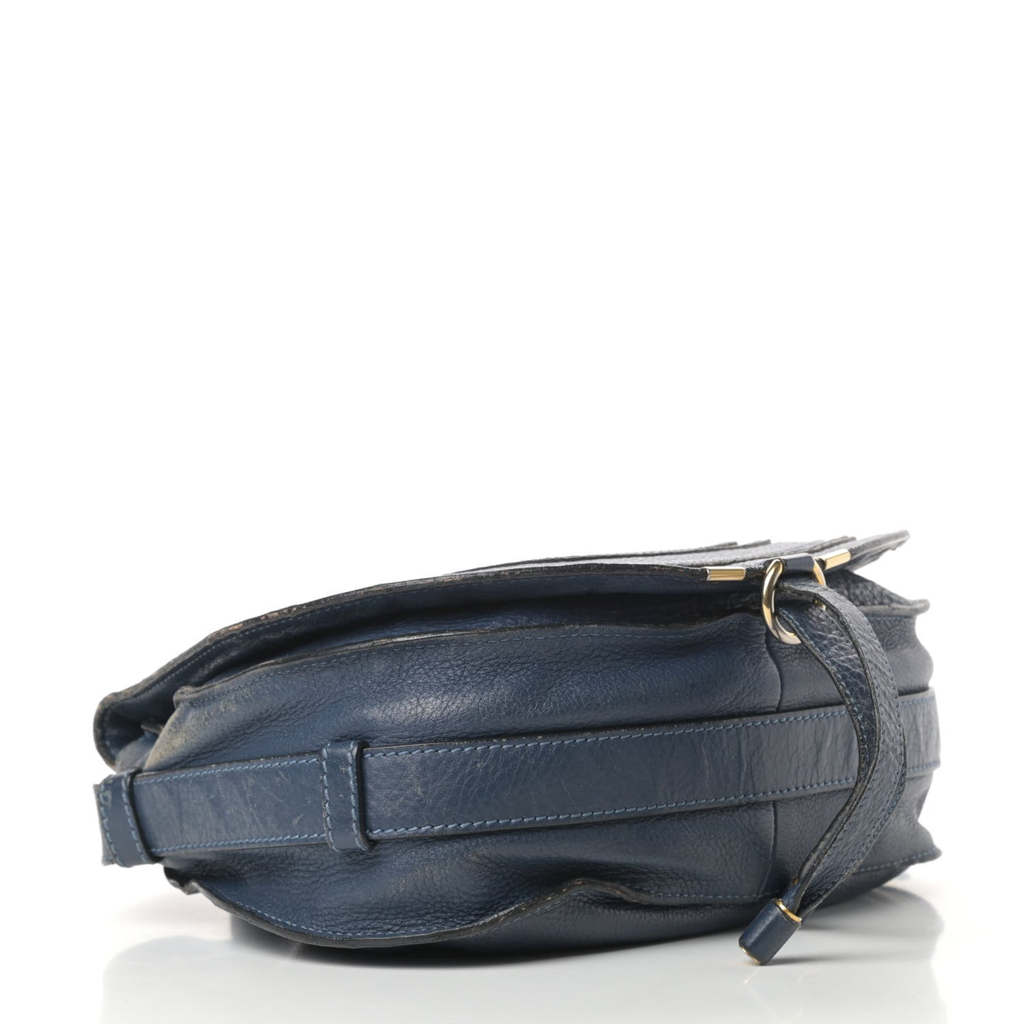 Calfskin Medium Marcie Round Crossbody Bag Navy