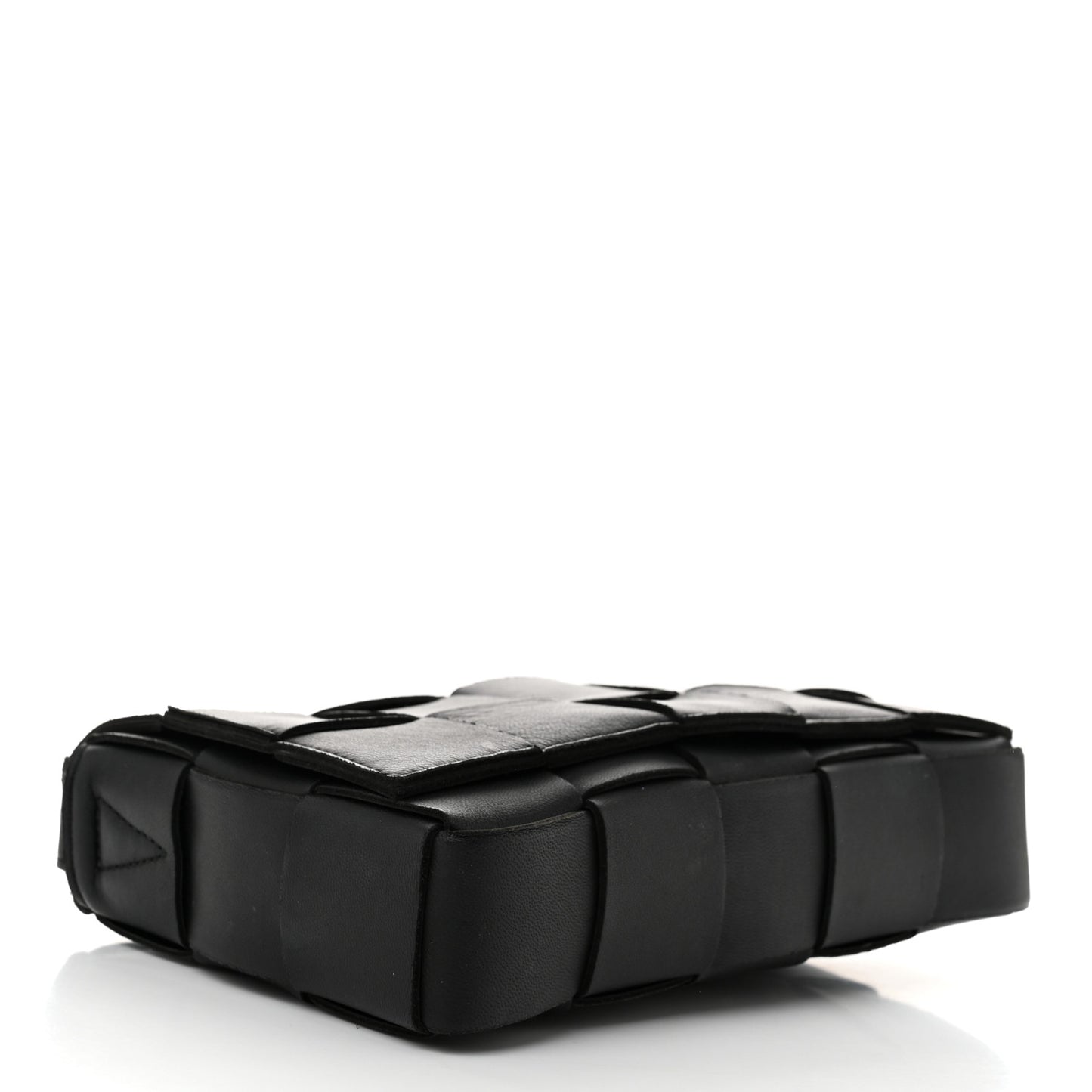 Lambskin Maxi Intrecciato Cassette Crossbody Bag Black