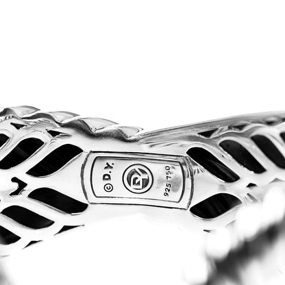 David Yurman Sterling Silver 18K White Gold Crossover Cuff Bracelet 3 of 3