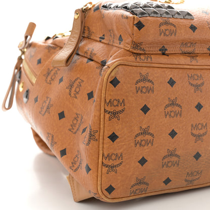 MCM Visetos Studded Medium Stark M Backpack Cognac 8 of 12