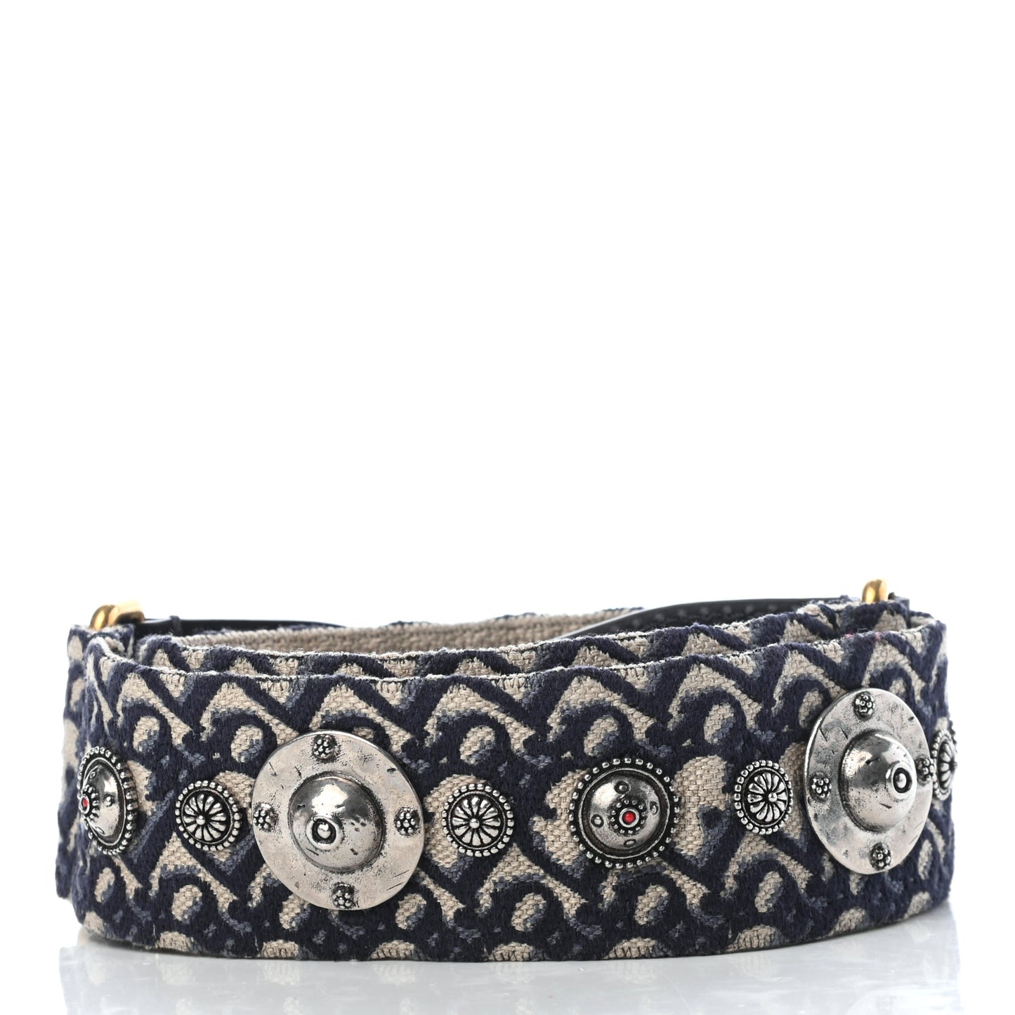 Oblique Studded Shoulder Strap Blue