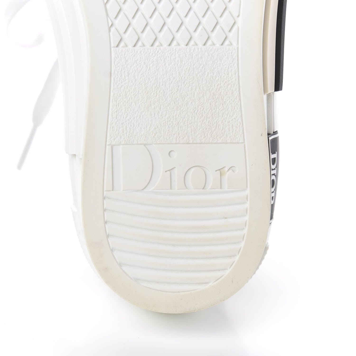 Christian Dior Technical Canvas Oblique Womens B23 Low Top Sneaker 39 White Black 7 of 10