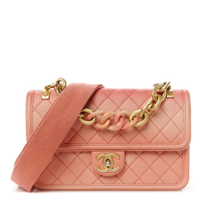 Chanel Caviar Quilted Medium Sunset On The Sea Flap Coral 1 of 12