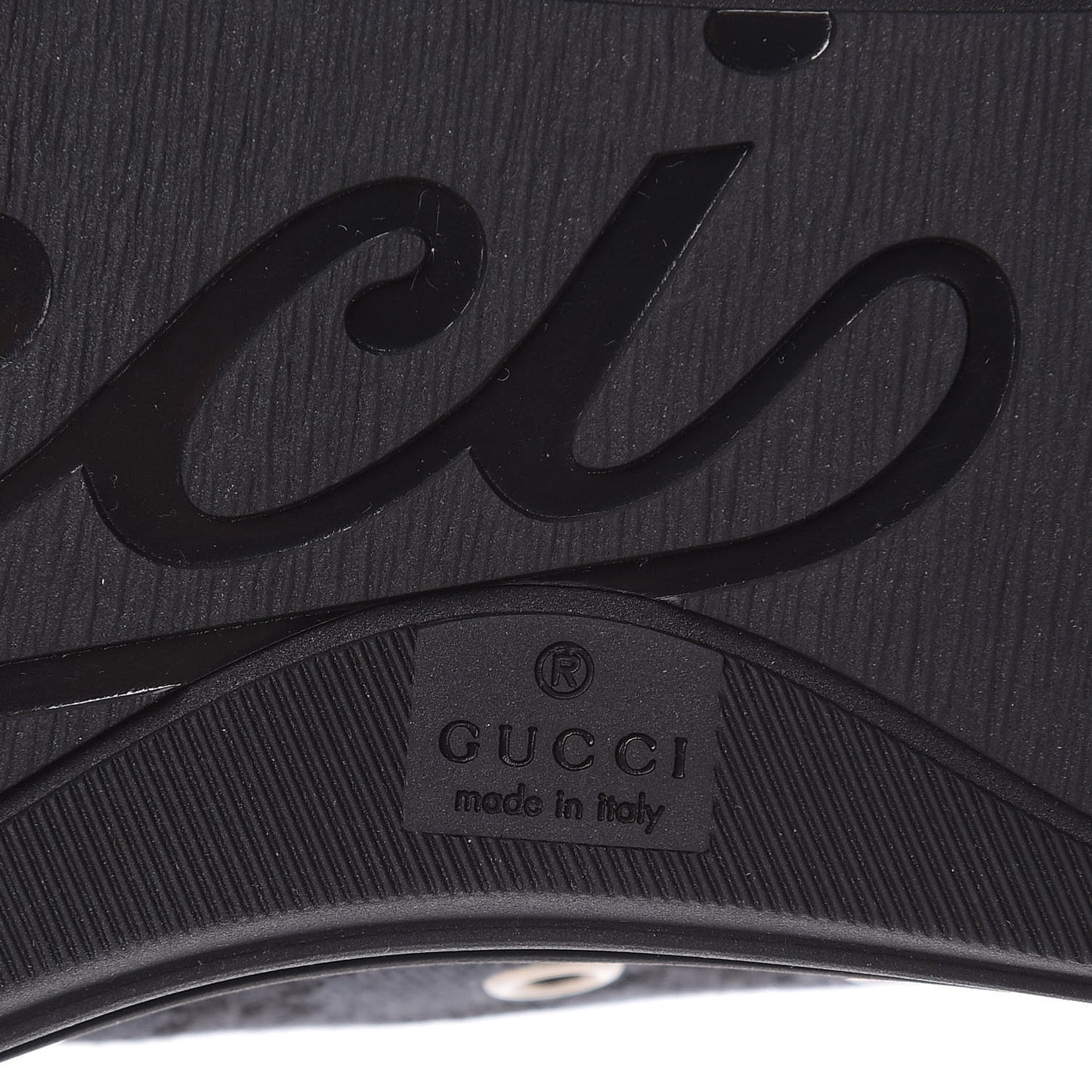 GG Monogram Calfskin Womens Low Top Sneakers 37 Piombo Black