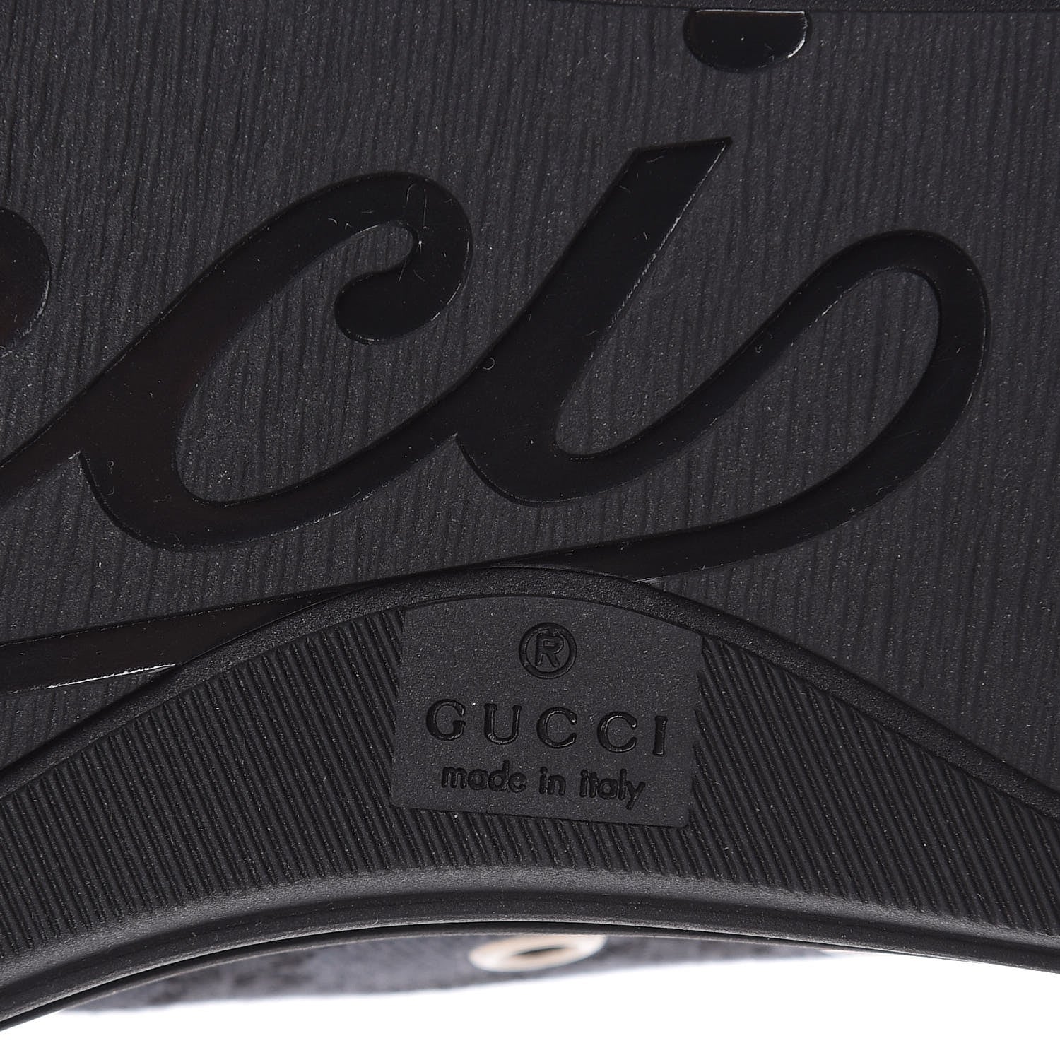 Gucci GG Monogram Calfskin Womens Low Top Sneakers 37 Piombo Black 7 of 10