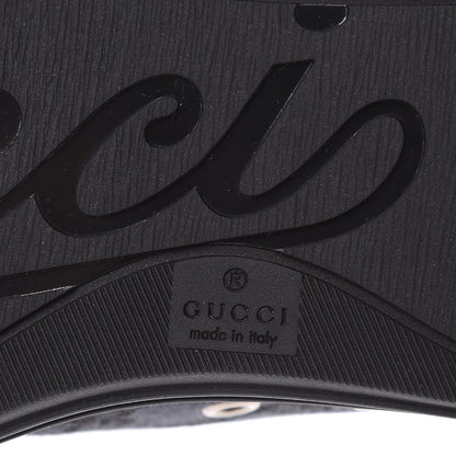 Gucci GG Monogram Calfskin Womens Low Top Sneakers 37 Piombo Black 7 of 10