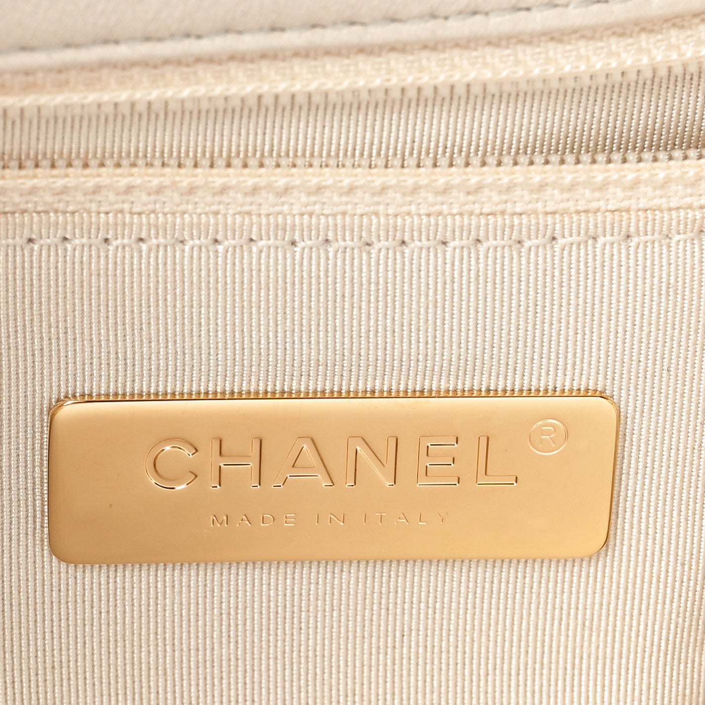 Lambskin Quilted Medium Chanel 19 Flap Beige
